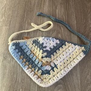Crochet hair bandanna